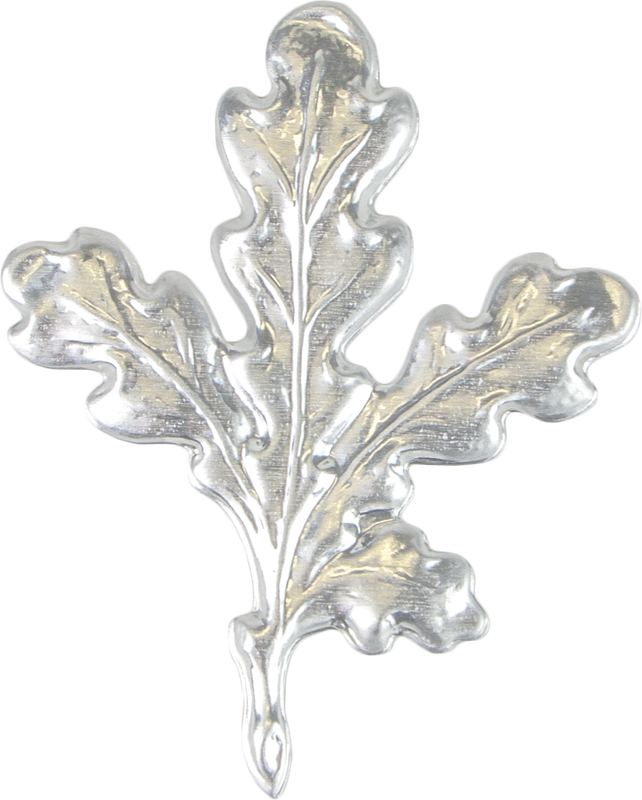 Eichenblatt-Dekoration f&uuml;r Troph&auml;en, Silber