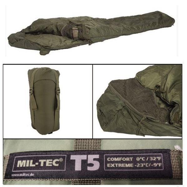 Mil-Tec Schlafsack Tactical T5, Oliv